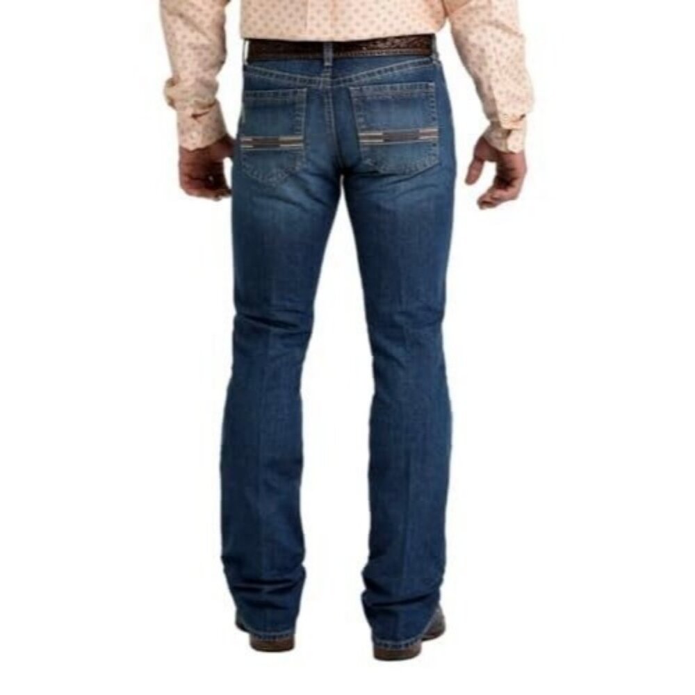Cinch Men's Ian Mid Rise Slim Bootcut Jeans Medium Wash MB30736001